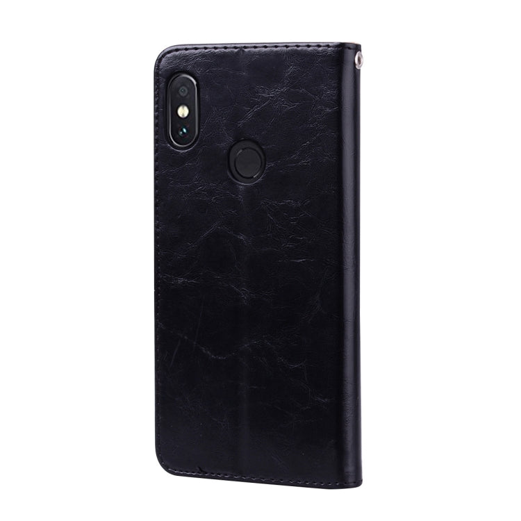 ซองหนังพลิกแนวนอนสไตล์ธุรกิจสำหรับ Xiaomi Redmi Note 5 Pro พร้อมตัวยึดและช่องเสียบการ์ดและกระเป๋าสตางค์, For Xiaomi Note 5 Pro