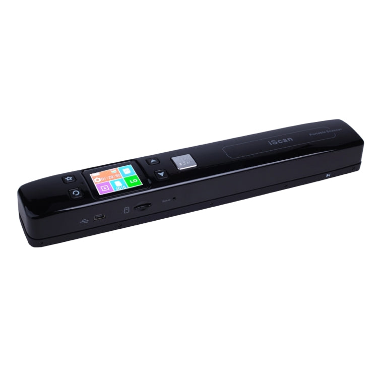iScan02 Double Roller Mobile Document เครื่องสแกนเนอร์แบบพกพาพร้อมจอแสดงผล LED รองรับ 1050DPI / 600DPI / 300DPI / PDF / JPG / TF, iScan02 White, iScan02 Black