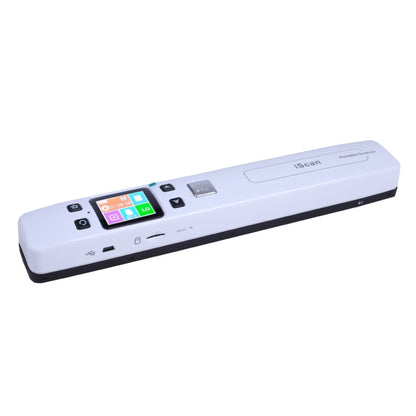 iScan02 Double Roller Mobile Document เครื่องสแกนเนอร์แบบพกพาพร้อมจอแสดงผล LED รองรับ 1050DPI / 600DPI / 300DPI / PDF / JPG / TF, iScan02 White, iScan02 Black