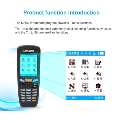 NEWSCAN NS6606T เครื่องสแกนบาร์โค้ดไร้สายแบบภาพสองมิติ, NS6606T