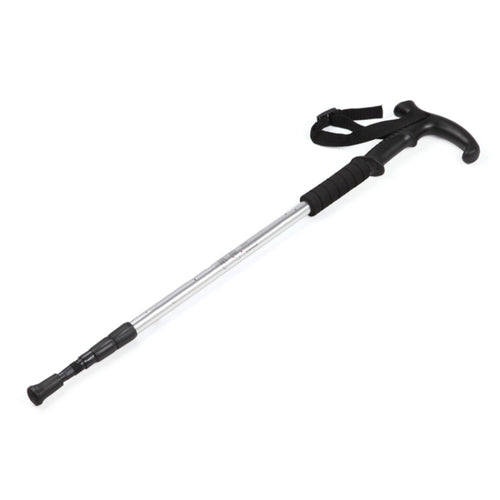 ไม้เท้าเดินป่ากลางแจ้งแบบยืดหดได้ 132 ซม. แบบยืดหดได้ 3 อัน, Silver#132cm