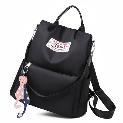 กระเป๋าสะพายหลังป้องกันการโจรกรรมมัลติฟังก์ชั่น Crossbody Casual Tote Bag พร้อมจี้ประดับ, 624