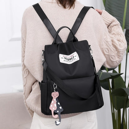 กระเป๋าสะพายหลังป้องกันการโจรกรรมมัลติฟังก์ชั่น Crossbody Casual Tote Bag พร้อมจี้ประดับ, 624