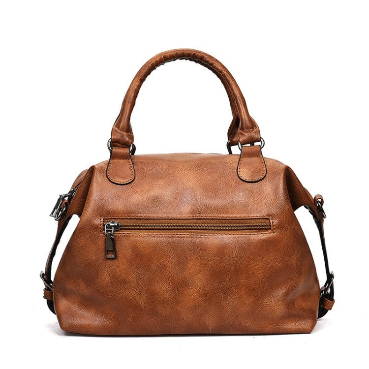 แฟชั่น Casual Retro น้ำมัน PU กระเป๋าสะพายสุภาพสตรีกระเป๋าถือกระเป๋า Messenger