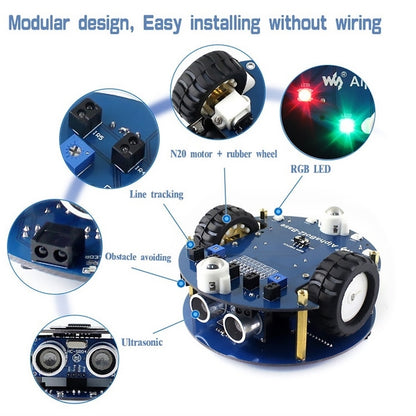 ชุดสร้างหุ่นยนต์ Waveshare AlphaBot2 สำหรับ Arduino (ไม่มีตัวควบคุม Arduino), For Arduino (no Arduino Controller)