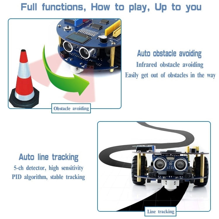 ชุดสร้างหุ่นยนต์ Waveshare AlphaBot2 สำหรับ Arduino (ไม่มีตัวควบคุม Arduino), For Arduino (no Arduino Controller)