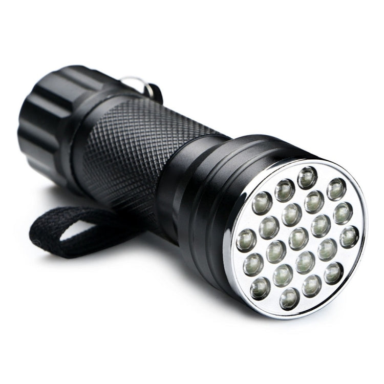 YWXLight UV 21 LEDs 395NM Ultra Violet Torch ไฟฉาย LED ไฟฉายเครื่องตรวจจับสำหรับสุนัขปัสสาวะคราบสัตว์เลี้ยง