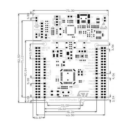 Waveshare NUCLEO-L476RG, STM32 บอร์ดพัฒนา Nucleo-64, 11307