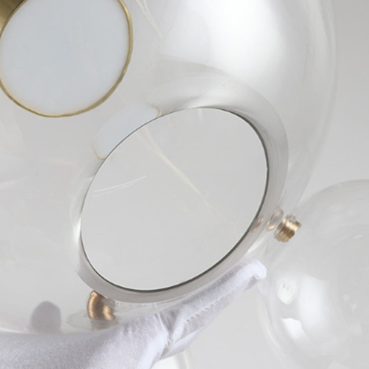 30W Creative Glass Ball Molecule Modern Lamp Personality Living Room Chandelier Soap Bubble Lamp, 14 Balls 3 Lamps, Long Plate, Size: 120 x 84cm.
