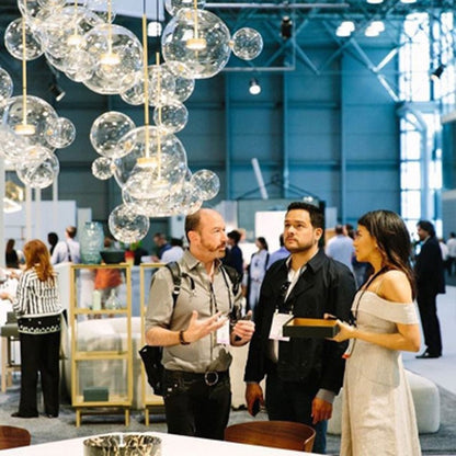 30W Creative Glass Ball Molecule Modern Lamp Personality Living Room Chandelier Soap Bubble Lamp, 14 Balls 3 Lamps, Long Plate, Size: 120 x 84cm.