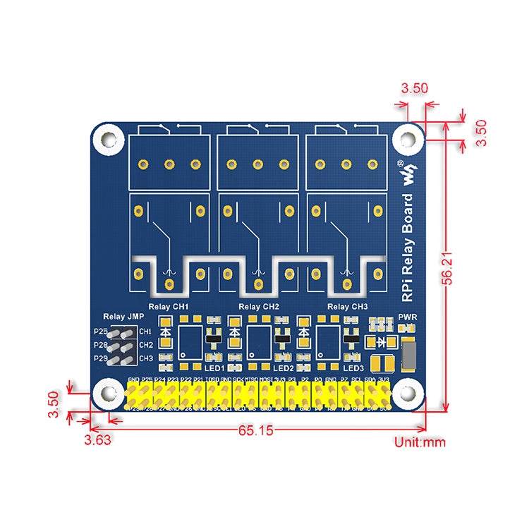 บอร์ดรีเลย์ Waveshare RPi, RPi Relay Board