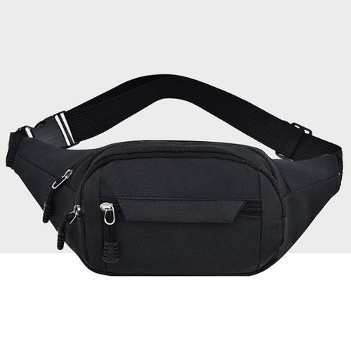 Pure Color Multi-function Pockets Waterproof Chest Bag Waist Crossbody Sports Bag