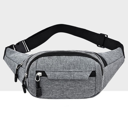 Pure Color Multi-function Pockets Waterproof Chest Bag Waist Crossbody Sports Bag