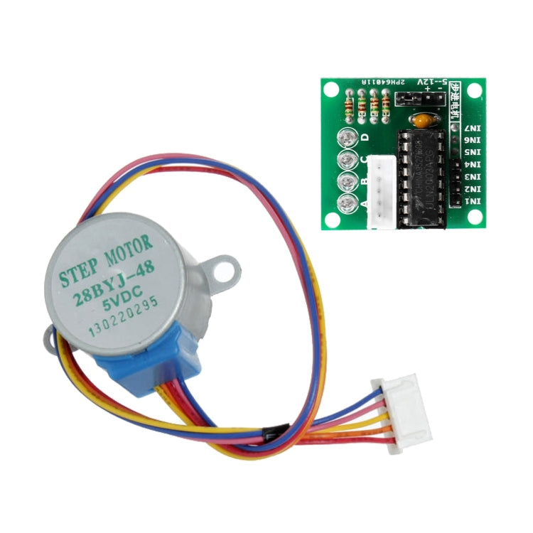 LDTR-WG0246 28YBJ-48 DC 5V 4 เฟส 5 สายสเต็ปเปอร์มอเตอร์พร้อมบอร์ดไดรเวอร์ ULN2003