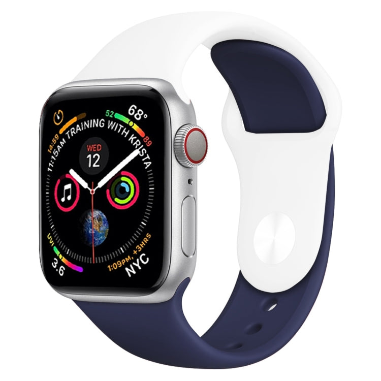 สายนาฬิกาซิลิโคนสองสีสำหรับ Apple Watch Series 3 & 2 & 1 42mm (ฟ้าอ่อน+ชมพูอ่อน)