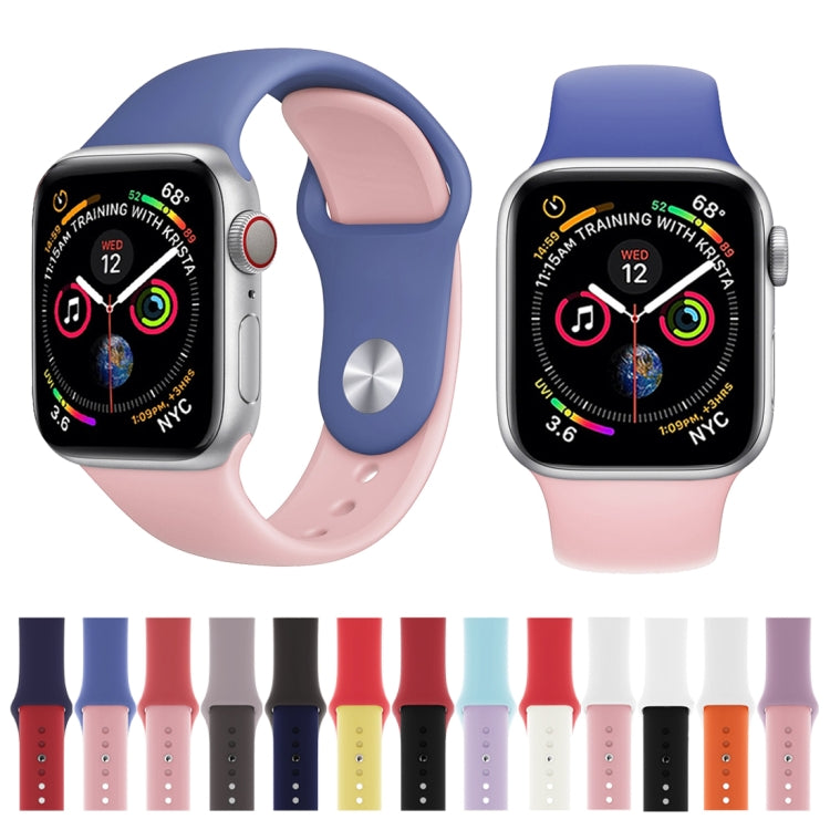 สายนาฬิกาซิลิโคนสองสีสำหรับ Apple Watch Series 3 & 2 & 1 42mm (ฟ้าอ่อน+ชมพูอ่อน)
