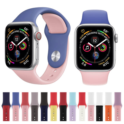 สายนาฬิกาซิลิโคนสองสีสำหรับ Apple Watch Series 3 & 2 & 1 42mm (ฟ้าอ่อน+ชมพูอ่อน)