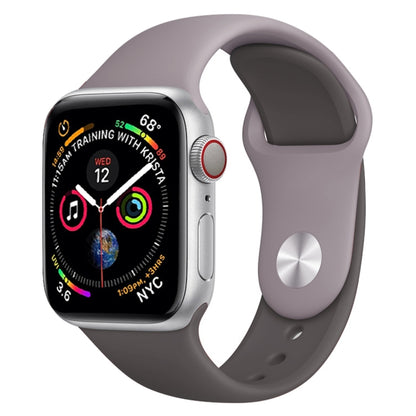 สายนาฬิกาซิลิโคนสีคู่สำหรับ Apple Watch Series 3 & 2 & 1 38 มม. (สีขาว + แดง)