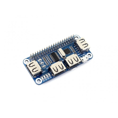 Waveshare 4 พอร์ต USB HUB HAT สำหรับ Raspberry Pi