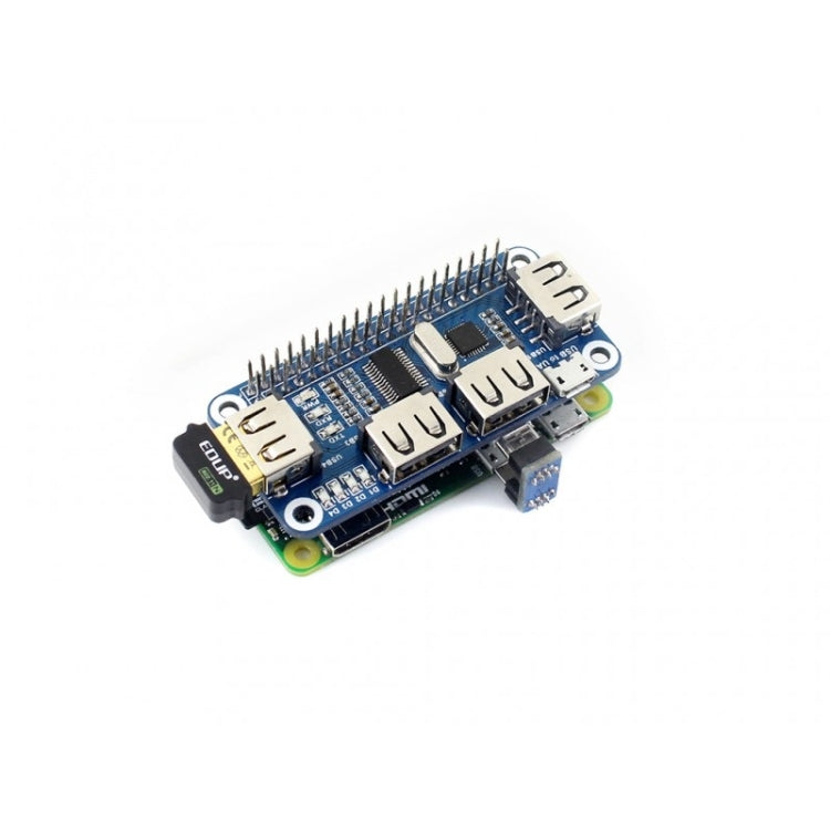 Waveshare 4 พอร์ต USB HUB HAT สำหรับ Raspberry Pi