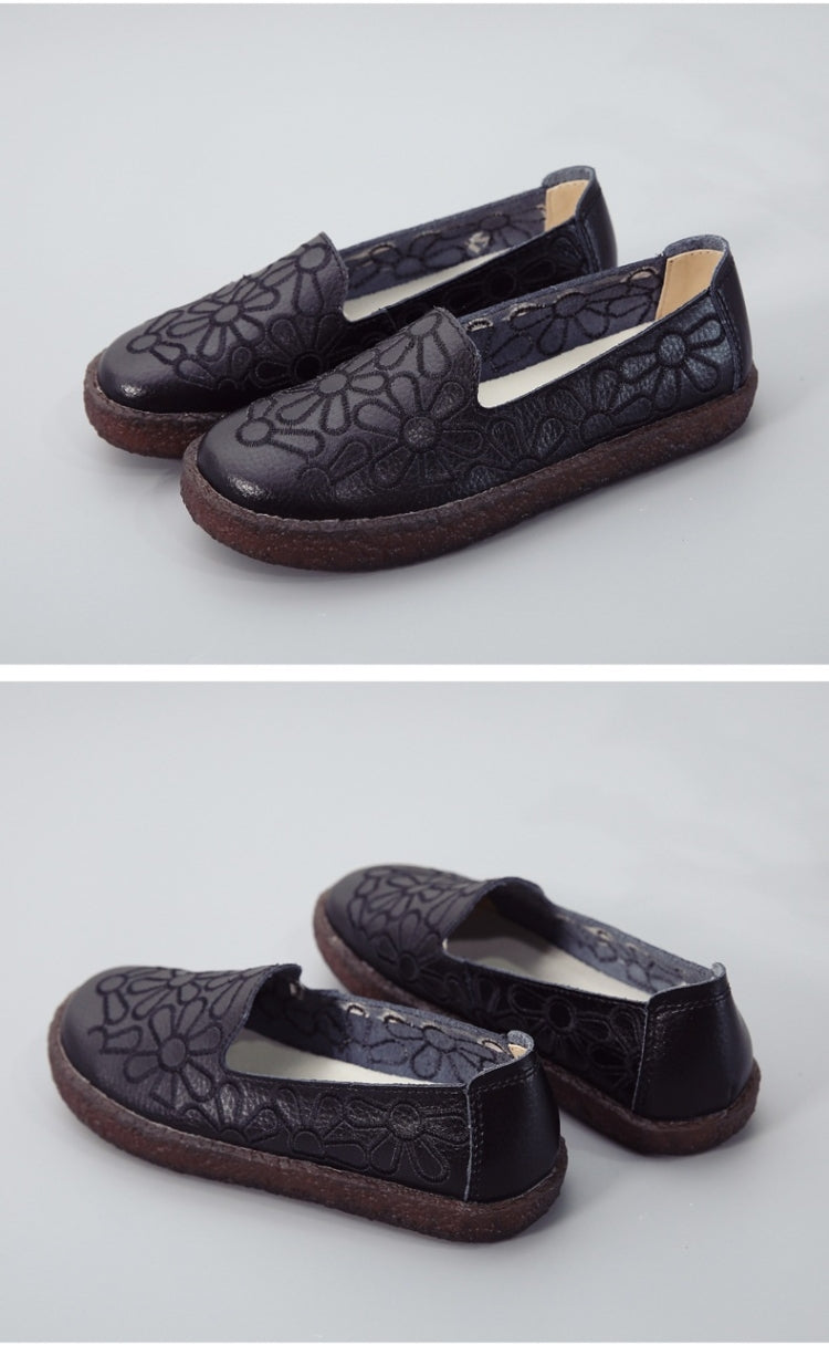 รองเท้าลำลองแบบสวมใส่ได้ปักลายปักสำหรับผู้หญิง, 35, 36, 37, 38, 39, 40, 41