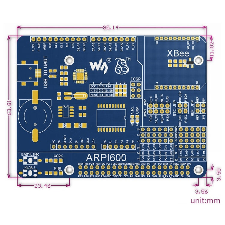 บอร์ดอะแดปเตอร์ Waveshare สำหรับ Arduino และ Raspberry Pi