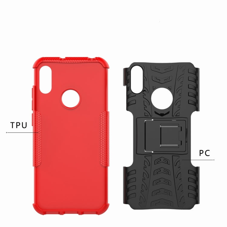 พื้นผิวยาง TPU + PC เคสโทรศัพท์กันกระแทกสำหรับ Huawei Honor 8A / Y6 2019 พร้อมตัวยึด, For Honor 8A