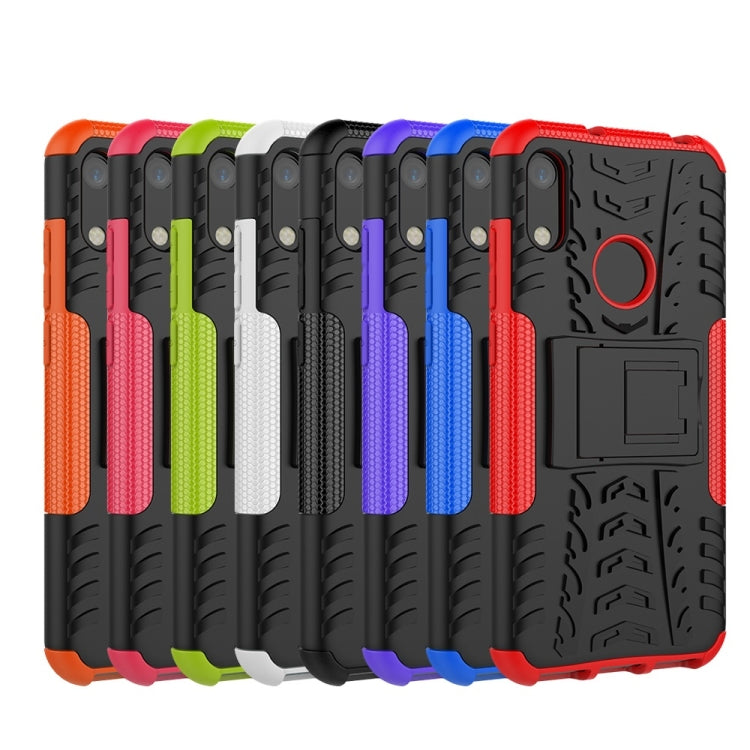 พื้นผิวยาง TPU + PC เคสโทรศัพท์กันกระแทกสำหรับ Huawei Honor 8A / Y6 2019 พร้อมตัวยึด, For Honor 8A
