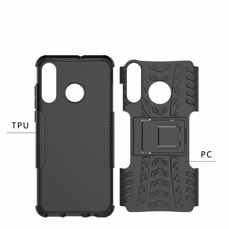 พื้นผิวยาง TPU + PC เคสโทรศัพท์กันกระแทกสำหรับ Huawei P30 Lite / Nova 4e พร้อมตัวยึด, For Huawei P30 Lite