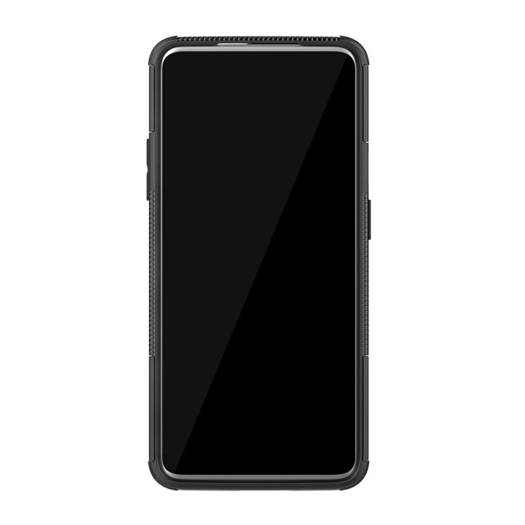 เคสโทรศัพท์กันกระแทกพื้นผิวยาง TPU + PC สำหรับ OnePlus 7 พร้อมตัวยึด, For OnePlus 7