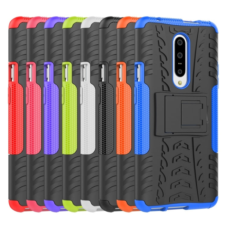 เคสโทรศัพท์กันกระแทกพื้นผิวยาง TPU + PC สำหรับ OnePlus 7 พร้อมตัวยึด, For OnePlus 7