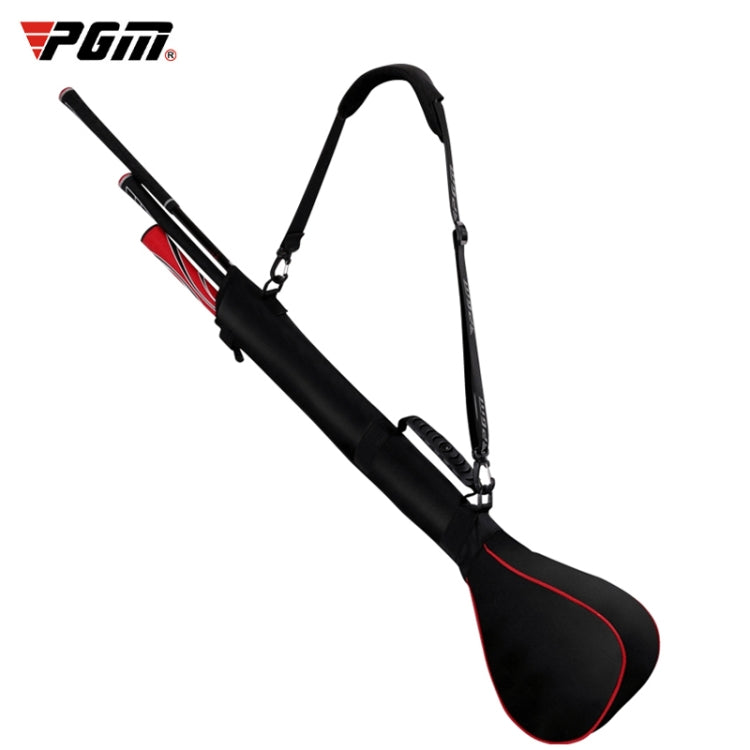 PGM Golf กระเป๋าลูกไนล่อนแบบพกพาพับได้ (สีดำเงิน), PGM Black Silver, PGM Black Red