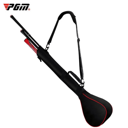 PGM Golf กระเป๋าลูกไนล่อนแบบพกพาพับได้ (สีดำเงิน), PGM Black Silver, PGM Black Red