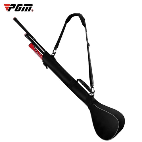 PGM Golf กระเป๋าลูกไนล่อนแบบพกพาพับได้ (สีดำเงิน), PGM Black Silver, PGM Black Red