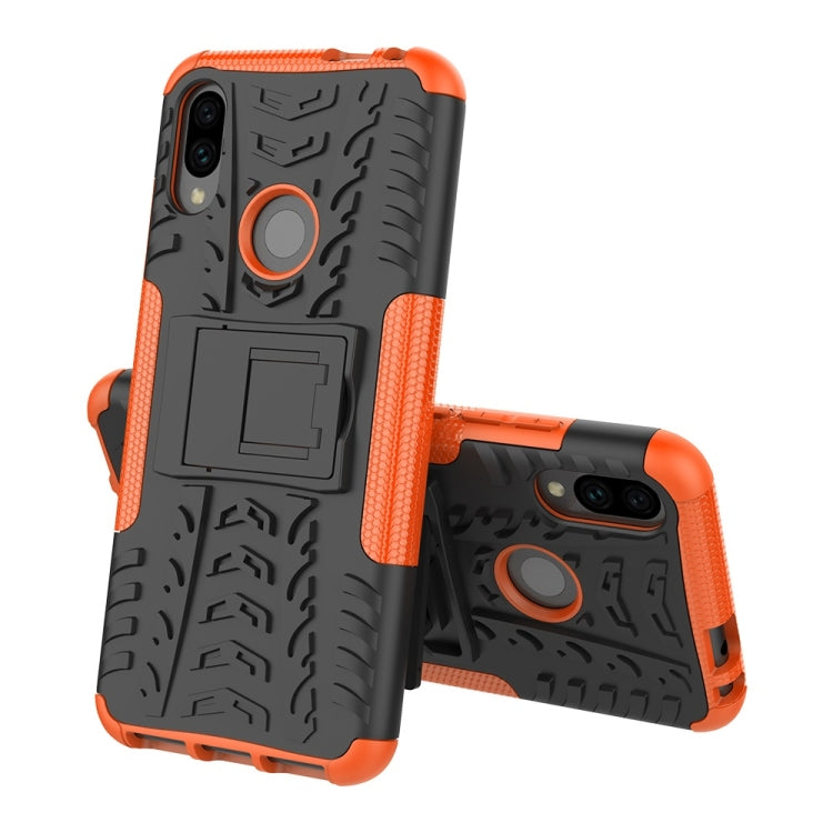 พื้นผิวยาง TPU + PC เคสโทรศัพท์กันกระแทกสำหรับ Xiaomi Redmi Note 7 พร้อมตัวยึด