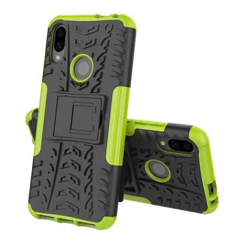 พื้นผิวยาง TPU + PC เคสโทรศัพท์กันกระแทกสำหรับ Xiaomi Redmi Note 7 พร้อมตัวยึด