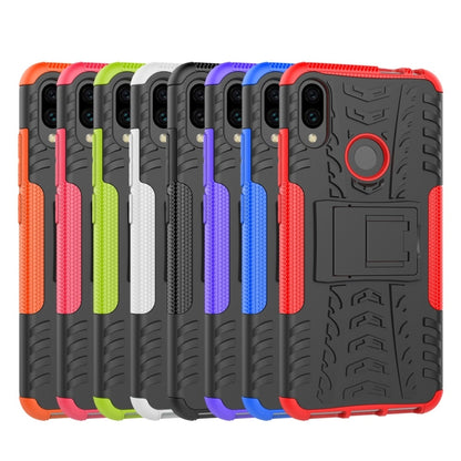 พื้นผิวยาง TPU + PC เคสโทรศัพท์กันกระแทกสำหรับ Xiaomi Redmi Note 7 พร้อมตัวยึด
