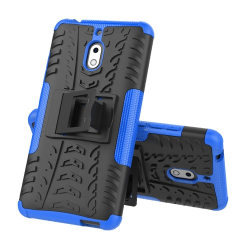 พื้นผิวยาง TPU + PC เคสโทรศัพท์กันกระแทกสำหรับ Nokia 2.1 พร้อมตัวยึด