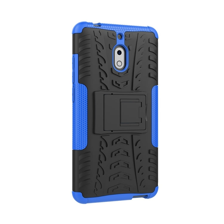 พื้นผิวยาง TPU + PC เคสโทรศัพท์กันกระแทกสำหรับ Nokia 2.1 พร้อมตัวยึด