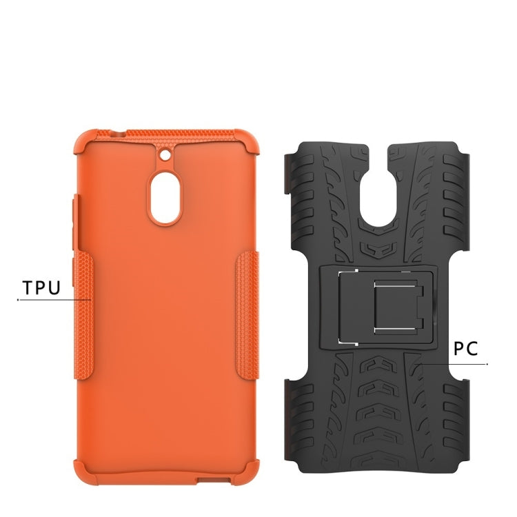พื้นผิวยาง TPU + PC เคสโทรศัพท์กันกระแทกสำหรับ Nokia 2.1 พร้อมตัวยึด