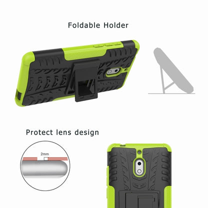 พื้นผิวยาง TPU + PC เคสโทรศัพท์กันกระแทกสำหรับ Nokia 2.1 พร้อมตัวยึด