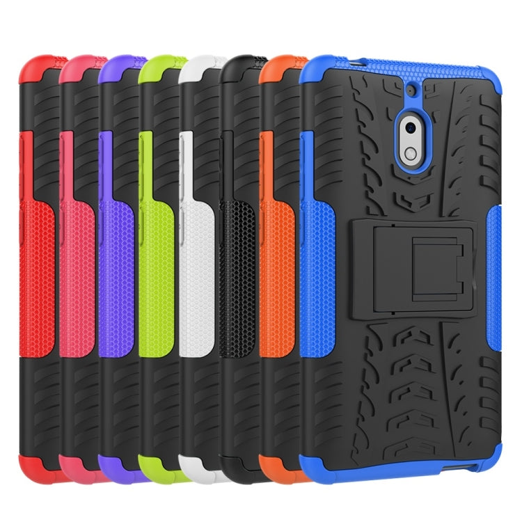 พื้นผิวยาง TPU + PC เคสโทรศัพท์กันกระแทกสำหรับ Nokia 2.1 พร้อมตัวยึด