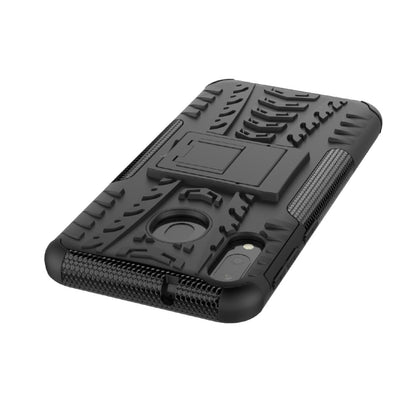 เคสกันกระแทกพื้นผิวยาง TPU + PC สำหรับ Galaxy M20 พร้อมตัวยึด, For Galaxy M20