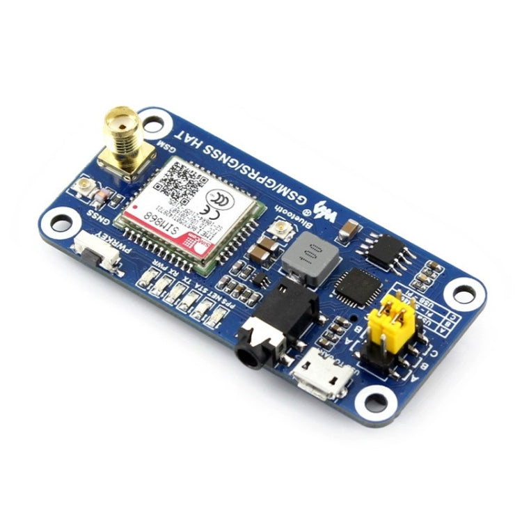 Waveshare GSM/GPRS/GNSS/Bluetooth HAT สำหรับ Raspberry Pi, GSM/GPRS/GNSS/Bluetooth HAT