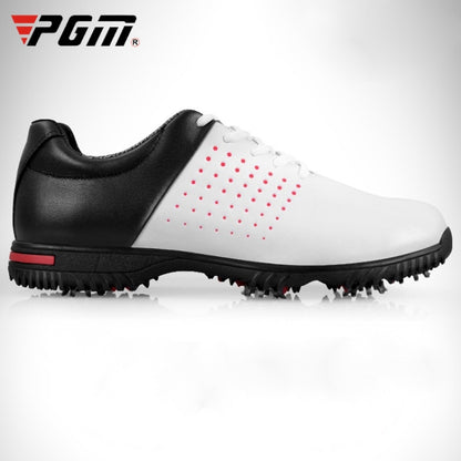 PGM Golf Breathable รองเท้าผ้าใบหนังไมโครไฟเบอร์กันลื่นกันน้ำสำหรับผู้ชาย, 39, 40, 41, 42, 43, 44