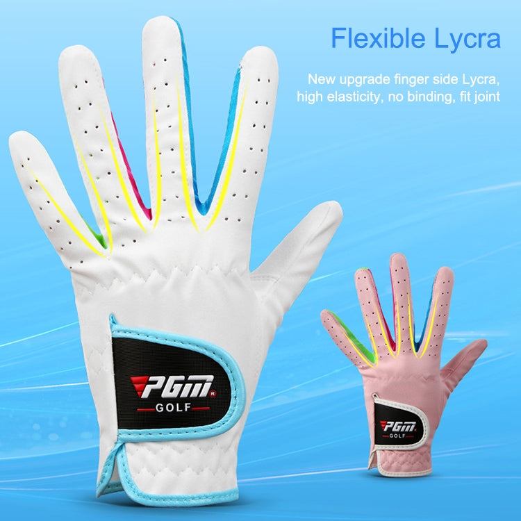 PGM One Pair Golf ถุงมือผ้าไมโครไฟเบอร์นุ่มสบายสำหรับเด็ก, 14, 15, 16, 17
