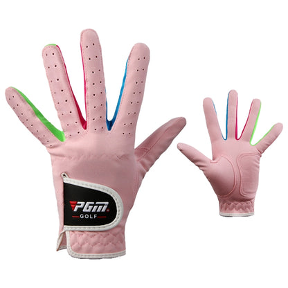 PGM One Pair Golf ถุงมือผ้าไมโครไฟเบอร์นุ่มสบายสำหรับเด็ก, 14, 15, 16, 17