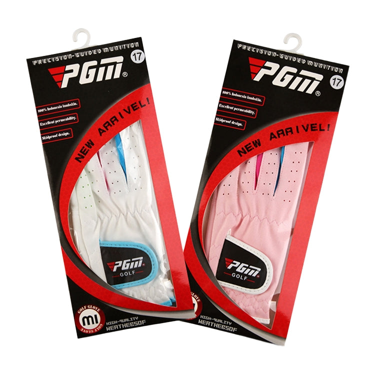 PGM One Pair Golf ถุงมือผ้าไมโครไฟเบอร์นุ่มสบายสำหรับเด็ก, 14, 15, 16, 17