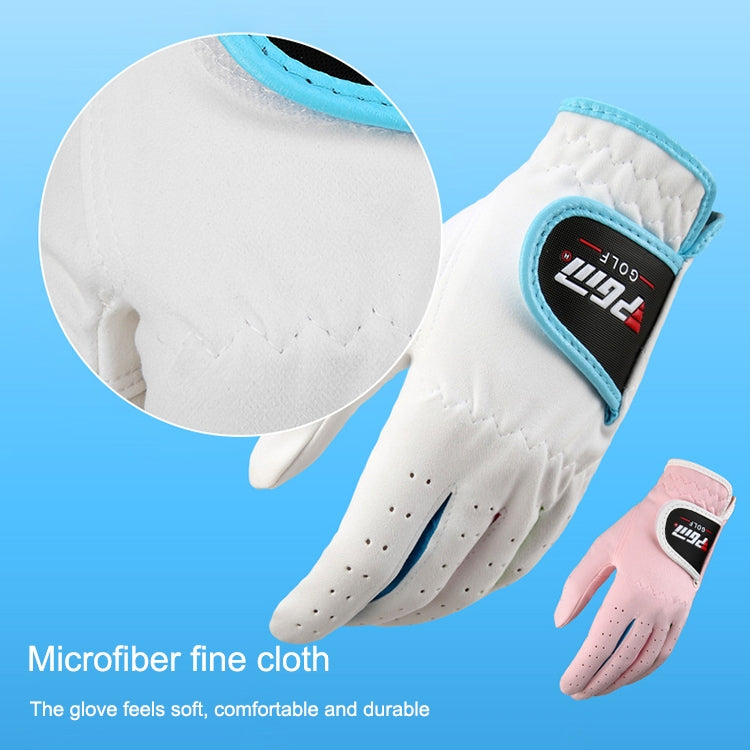PGM One Pair Golf ถุงมือผ้าไมโครไฟเบอร์นุ่มสบายสำหรับเด็ก, 14, 15, 16, 17