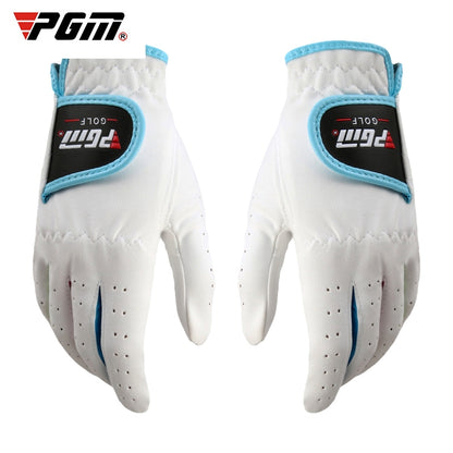 PGM One Pair Golf ถุงมือผ้าไมโครไฟเบอร์นุ่มสบายสำหรับเด็ก, 14, 15, 16, 17